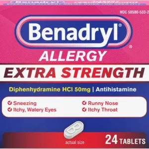 Benadryl Allergy Relief 25mg Tablets (Canada)